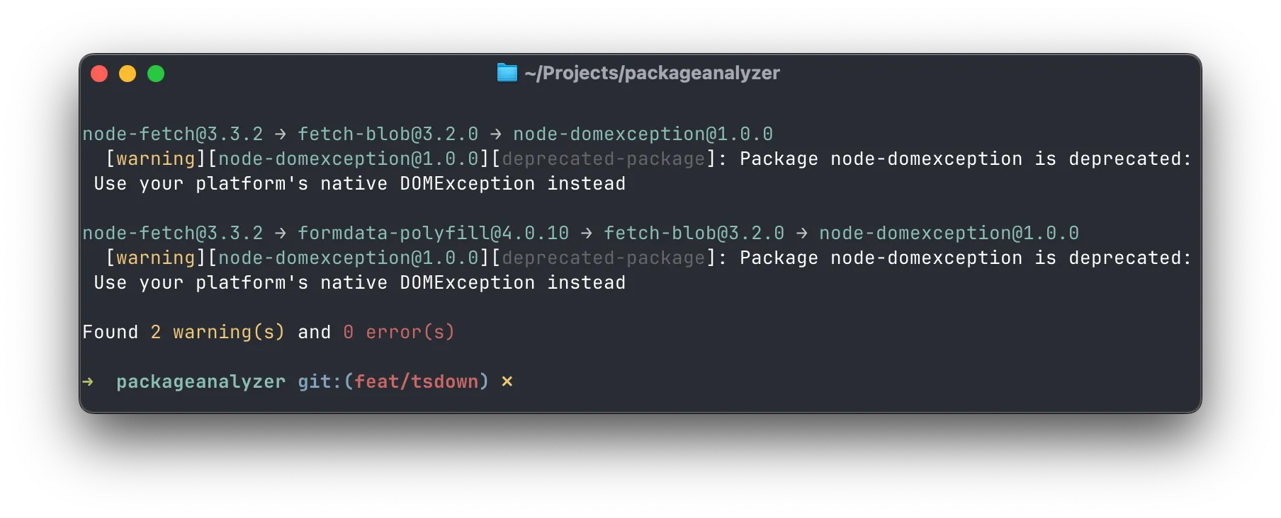 Lint Sample Output